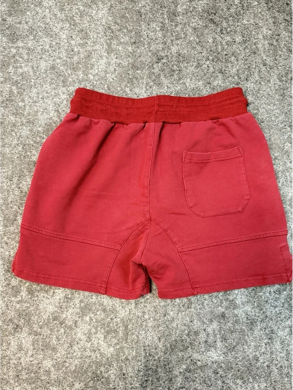 COOFANDY Men’s Red Athletic Sweat Shorts Zip Pockets Drawstring Size S